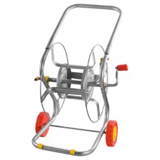 GRINDA 	8-428437 катушка металлическая на колесах для шланга 1/2" x 100м