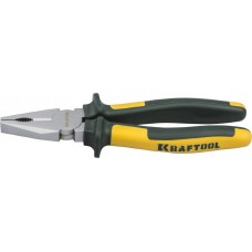 KRAFTOOL "KRAFT-MAX" 22011-1-18 Плоскогубцы  комб,Cr-Mo,маслобензост двухкомп рукоятки,шарнирное соединение с повыш износост,180мм