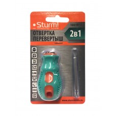 Sturm! 1040-09-S3 МИНИ Отвертка перевертыш, 2 в 1, МАГНИТ. НАКОНЕЧ., эрго ручка