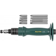 KRAFTOOL 25550-H10 Отвертка  ударно-поворотная, реверсивная, сменные биты, 8шт, набор 10 предметов