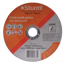 Sturm 9020-07-150x12 Диск отрезной по металлу, АРМИРОВАННЫЙ, размер 150x1.2x22.23