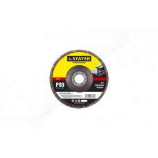 STAYER 36581-150-080 Круг лепестковый торцевой, 150х22,2мм, тип КЛТ 1 P80