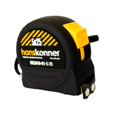 HANSKONNER HK2010-01-5-25 Рулетка 5x25, 2 стопа, противоударный корпус Soft touch, мощный магнит