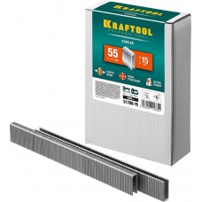 KRAFTOOL 31789-15 15  мм скобы для степлера узкие тип 55, 5000 шт