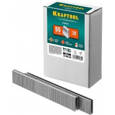 KRAFTOOL 31789-20 20  мм скобы для степлера узкие тип 55, 5000 шт
