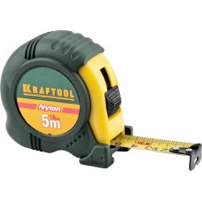 KRAFTOOL 34122-05-19_z01 NYLON 5м / 19мм рулетка с ударостойким обрезиненным корпусом