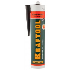 KRAFTOOL 41260-4 Герметик KRAFTFLEX FR150 силикатный огнеупорный "+1500 С", жаростойкий, черный, 300мл