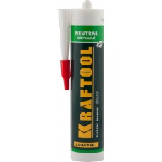 KRAFTOOL 41257-0 Герметик силиконовый белый, нейтральный, 300мл