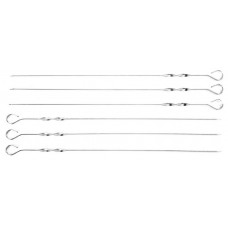 KRAFTOOL 68331-60-H6 "EXPERT" Шампуры плоские, усиленные, нерж. сталь 2мм, длина 600мм, в блистере, 6шт