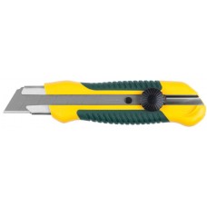KRAFTOOL 09198 Нож с сегментированным лезвием двухкомпонентный корпус, механический фиксатор, 25 мм