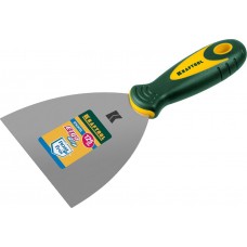 KRAFTOOL 10035-125 Шпательная лопатка с 2-компонент ручк, профилиров нержав полотно, 125мм