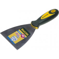 KRAFTOOL 10035-100 Шпательная лопатка с 2-компонент ручк, профилиров нержав полотно, 100мм