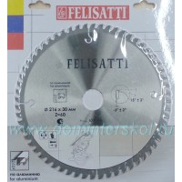 "Felisatti" диск пильный твердосплавный  216*30*60 по алюминию