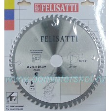 "Felisatti" диск пильный твердосплавный  216*30*60 по алюминию