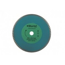 Sturm 9020-04-230x22-TW Алмазный диск, сухая/влажная резка Turbo Wave 230мм