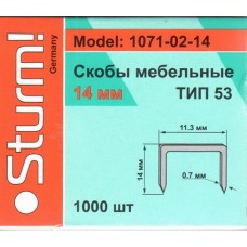 Sturm! 1071-02-14 скобы мебельные,  тип "53" 14 мм.
