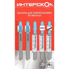 Полотна для электролобзика по металлу  5 шт 76х51х1,2 Интерскол